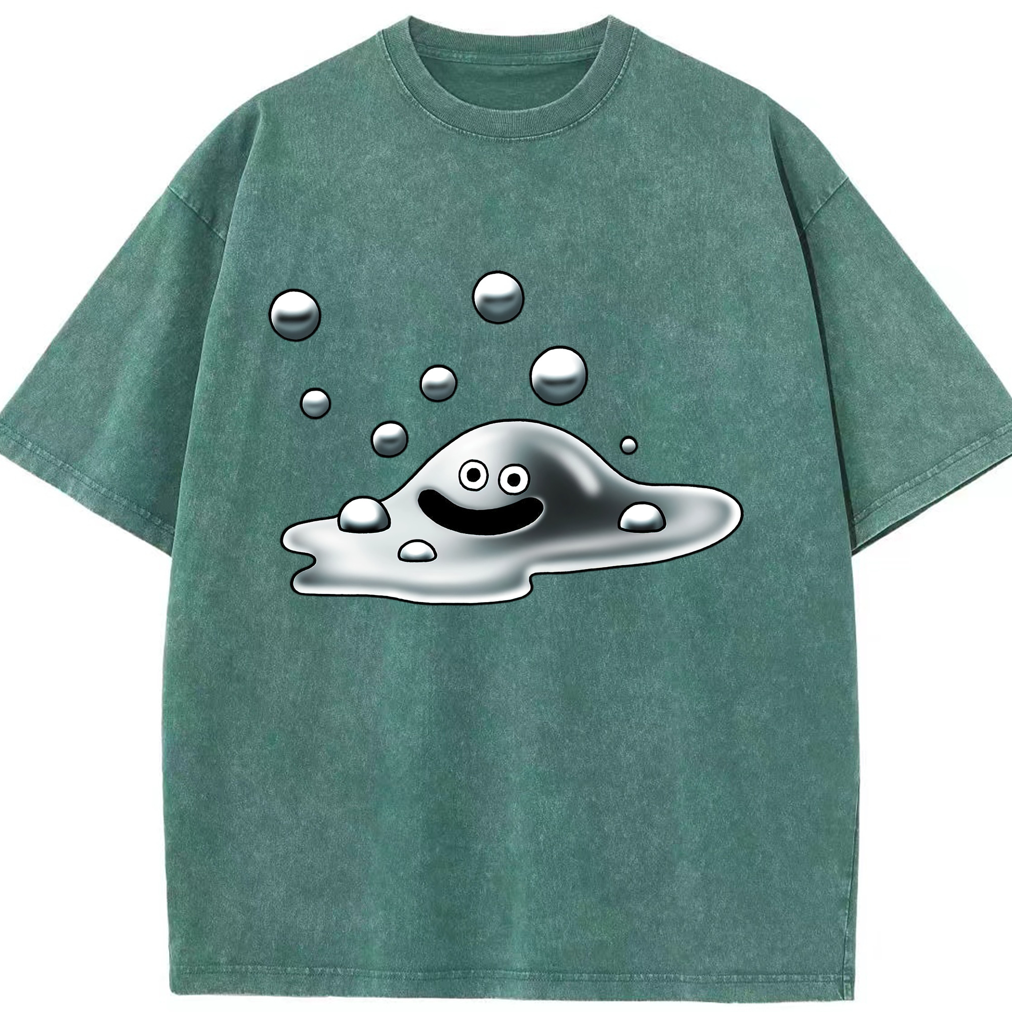 （画像用） ドラゴンクエスト Doragon Kuesuto Dragon Quest 綿100% ヴィンテージ風 半袖Tシャツ（フロントプリント）